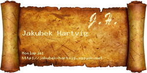 Jakubek Hartvig névjegykártya